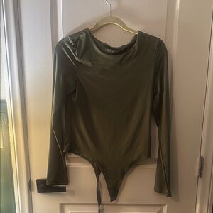 Olive Green Long Sleeve Bodysuit